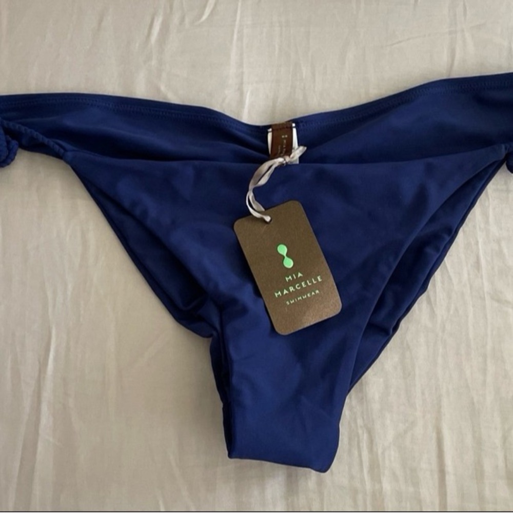 Mia Marcelle Blue Bikini Bottom Swimwear